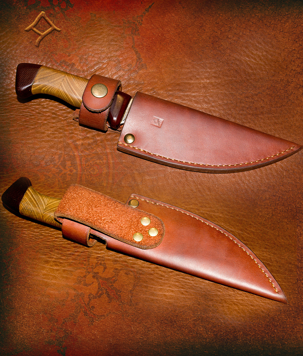 кожаный чехол для ножа ручной работы на заказ в воронеже
